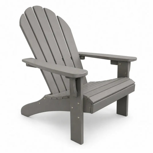 Adirondack Gartenstuhl mit Armlehnen Grau 84 x 75 x 92 cm HDPE Kunststoff mit Latten Sitzfläche